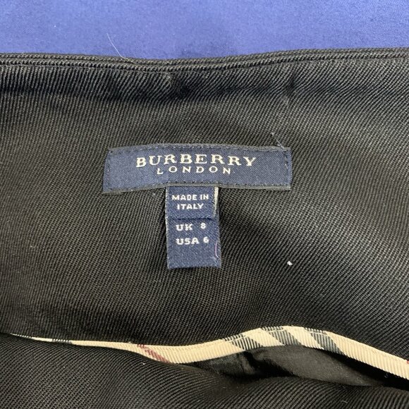 Burberry London womens skirt wool black size US 6 Made in Italy - Picture 5 of 7
